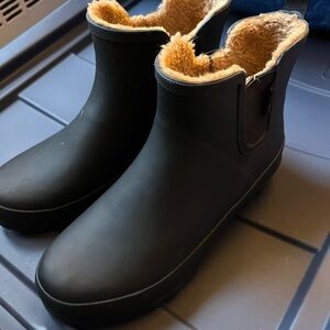 Chooka Fur Lined Black Winter & Rain Boots Size 9